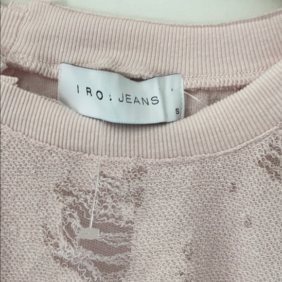 NWOT IRO jeans Anile light pink distressed sweater - Picture 4 of 7